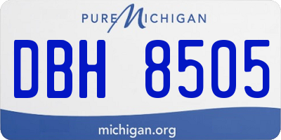 MI license plate DBH8505