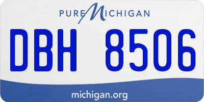 MI license plate DBH8506