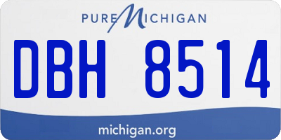 MI license plate DBH8514