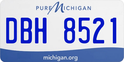 MI license plate DBH8521