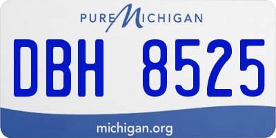 MI license plate DBH8525