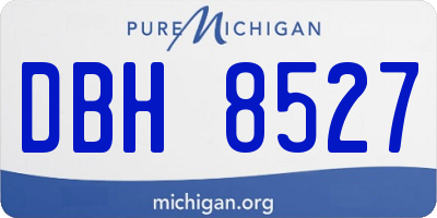 MI license plate DBH8527