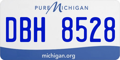 MI license plate DBH8528
