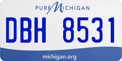 MI license plate DBH8531