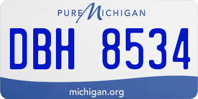 MI license plate DBH8534