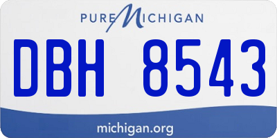 MI license plate DBH8543
