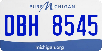 MI license plate DBH8545