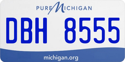 MI license plate DBH8555