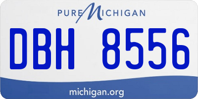 MI license plate DBH8556
