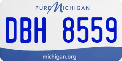 MI license plate DBH8559