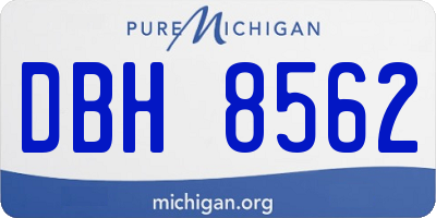 MI license plate DBH8562