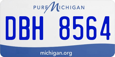 MI license plate DBH8564