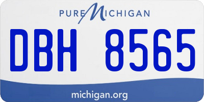 MI license plate DBH8565