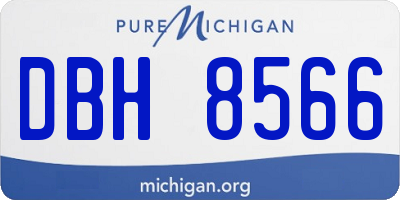 MI license plate DBH8566