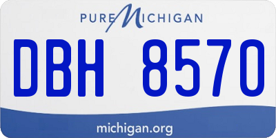MI license plate DBH8570