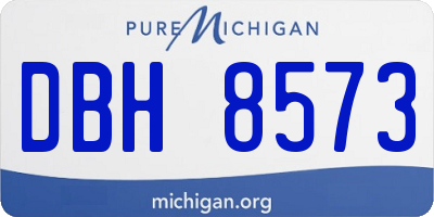 MI license plate DBH8573