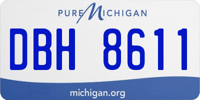MI license plate DBH8611