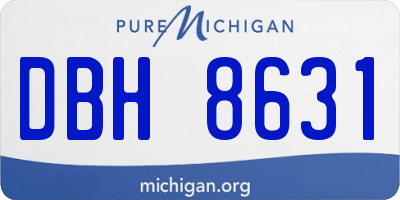 MI license plate DBH8631