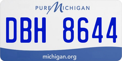 MI license plate DBH8644