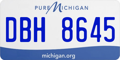 MI license plate DBH8645