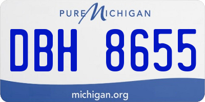 MI license plate DBH8655