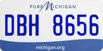 MI license plate DBH8656