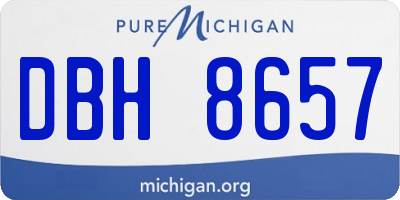 MI license plate DBH8657