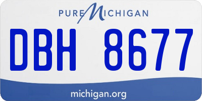 MI license plate DBH8677