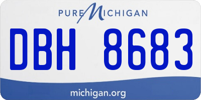 MI license plate DBH8683