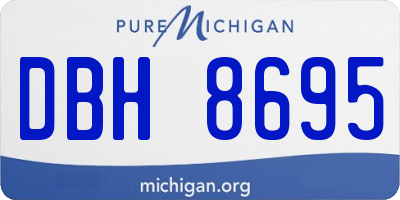 MI license plate DBH8695