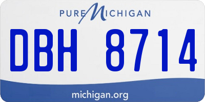 MI license plate DBH8714