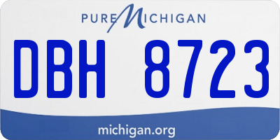 MI license plate DBH8723