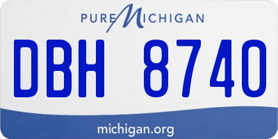 MI license plate DBH8740
