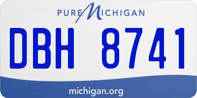 MI license plate DBH8741