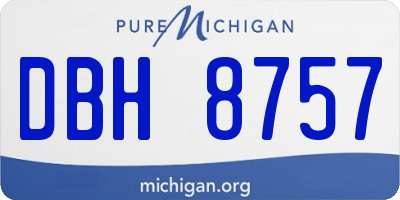 MI license plate DBH8757