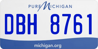 MI license plate DBH8761