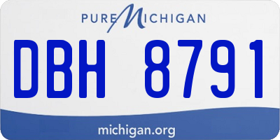 MI license plate DBH8791
