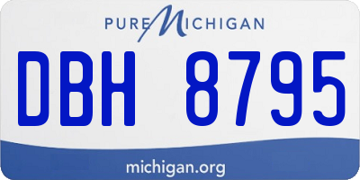 MI license plate DBH8795