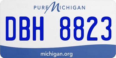MI license plate DBH8823
