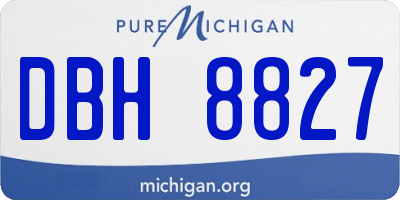 MI license plate DBH8827
