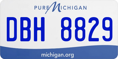 MI license plate DBH8829