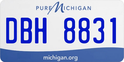 MI license plate DBH8831