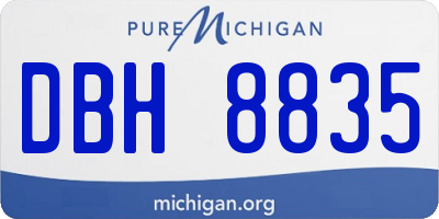 MI license plate DBH8835
