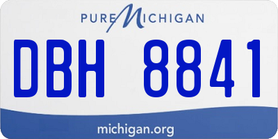 MI license plate DBH8841