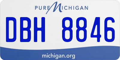 MI license plate DBH8846