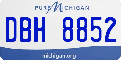 MI license plate DBH8852