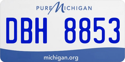 MI license plate DBH8853