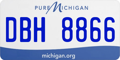 MI license plate DBH8866
