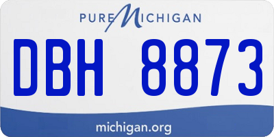 MI license plate DBH8873