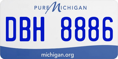 MI license plate DBH8886